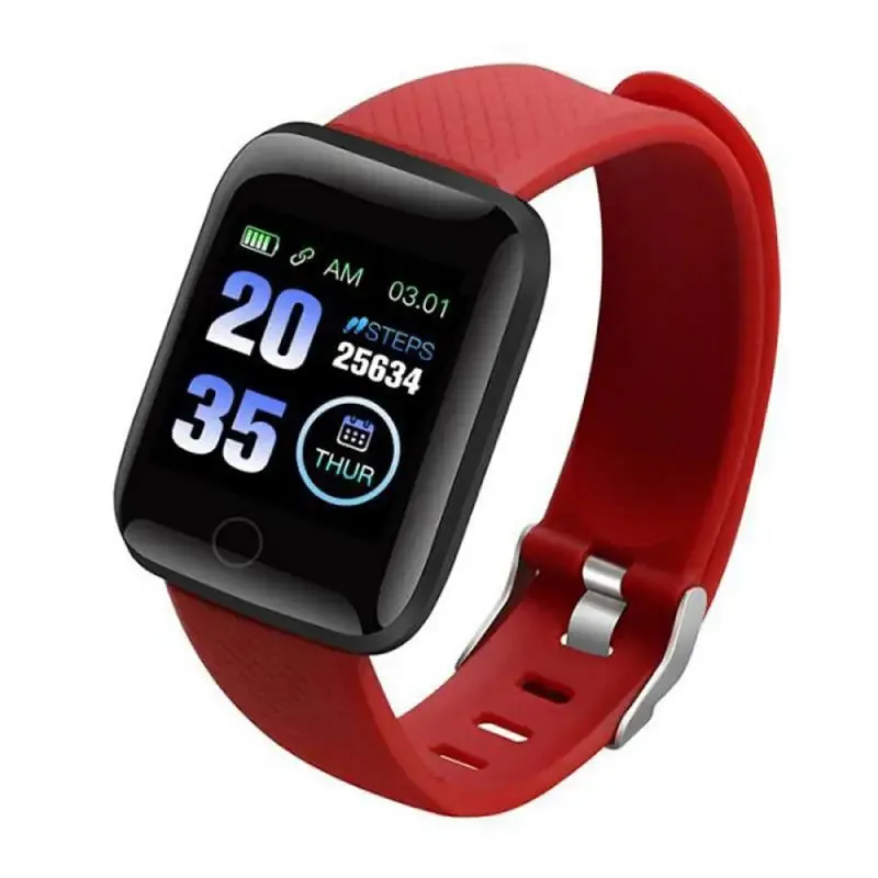 116plus Smart Watch, Color Screen, Multi-Sport Mode, Step Counter, Message Alerts, Remote Control, D20