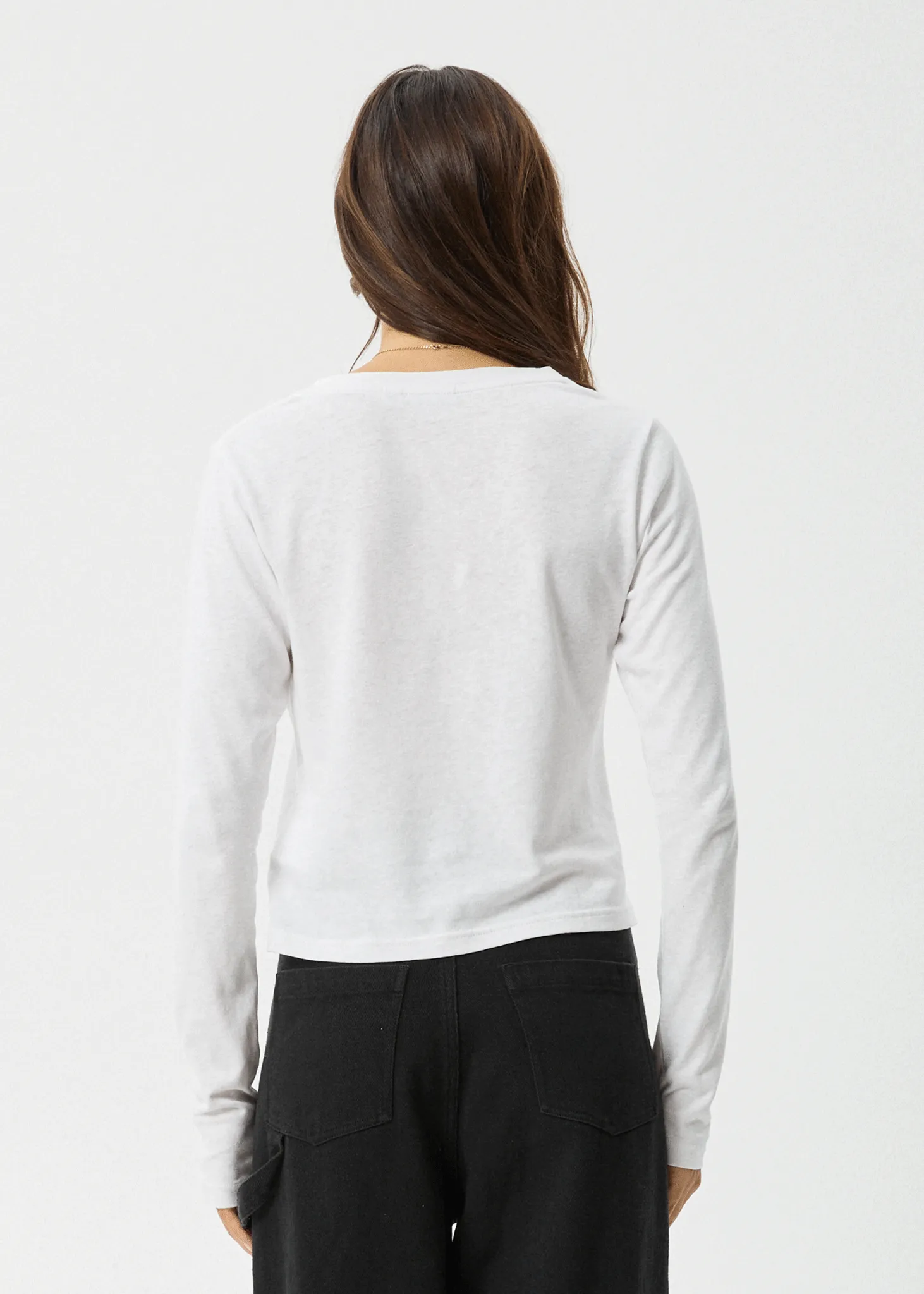 AFENDS Womens Elevate - Long Sleeve Tee - White