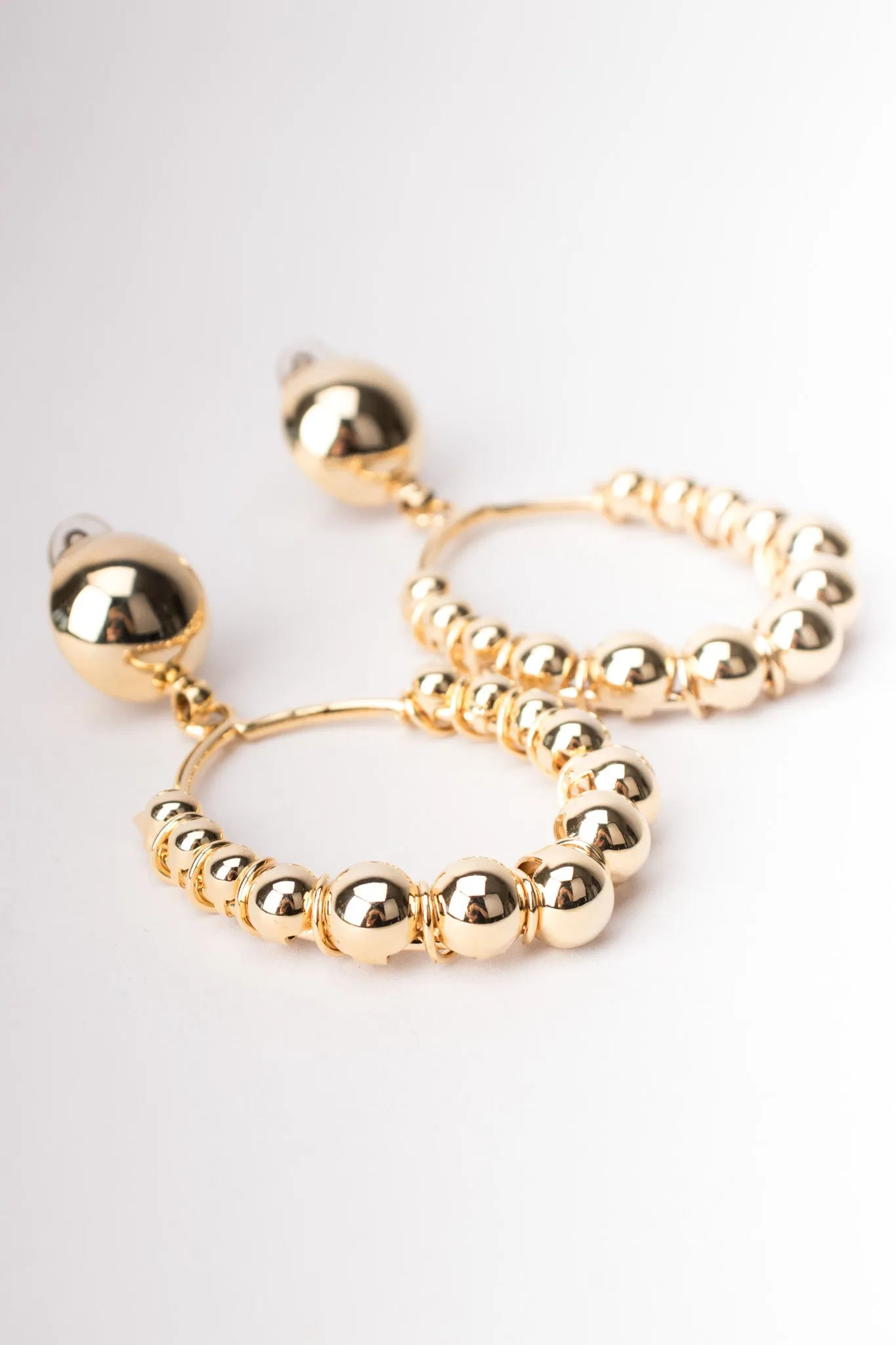 Ball Hoop Earrings