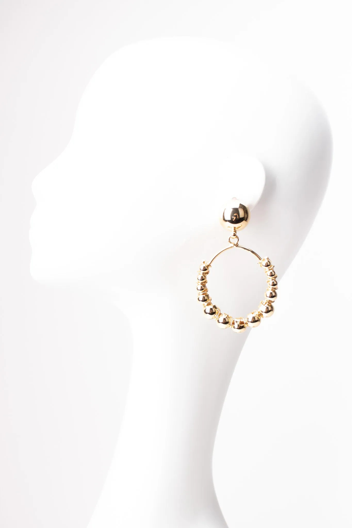 Ball Hoop Earrings