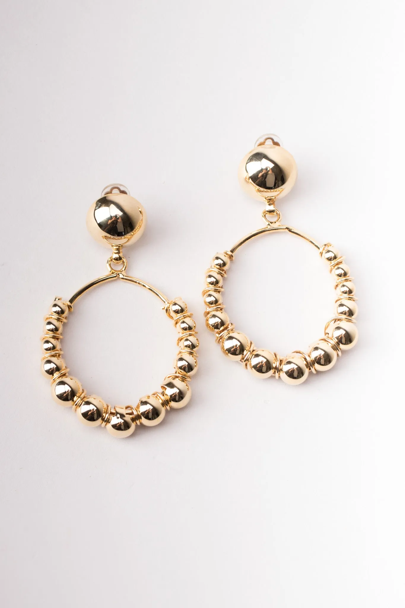 Ball Hoop Earrings