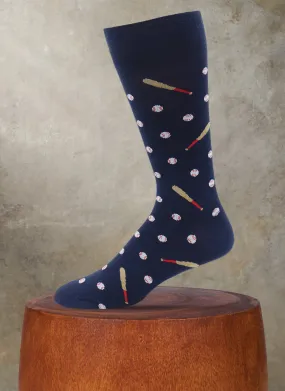 Baseball Sock in Navy