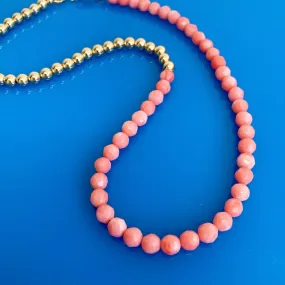 BEADazzled | Asymmetric Coral Beaded Necklace