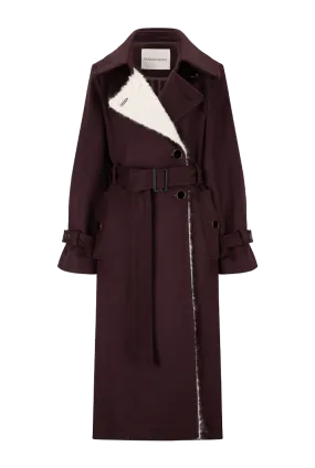 Belted Wool Trench Coat