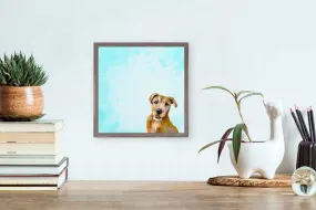 Best Friend - Brown Dog Mini Framed Canvas