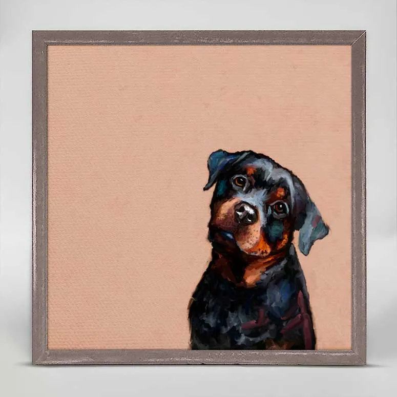 Best Friend - Rottweiler Mini Framed Canvas