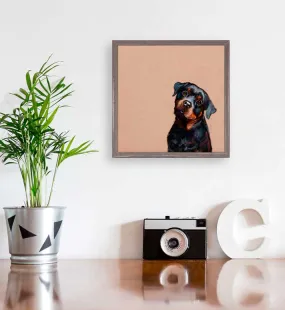 Best Friend - Rottweiler Mini Framed Canvas