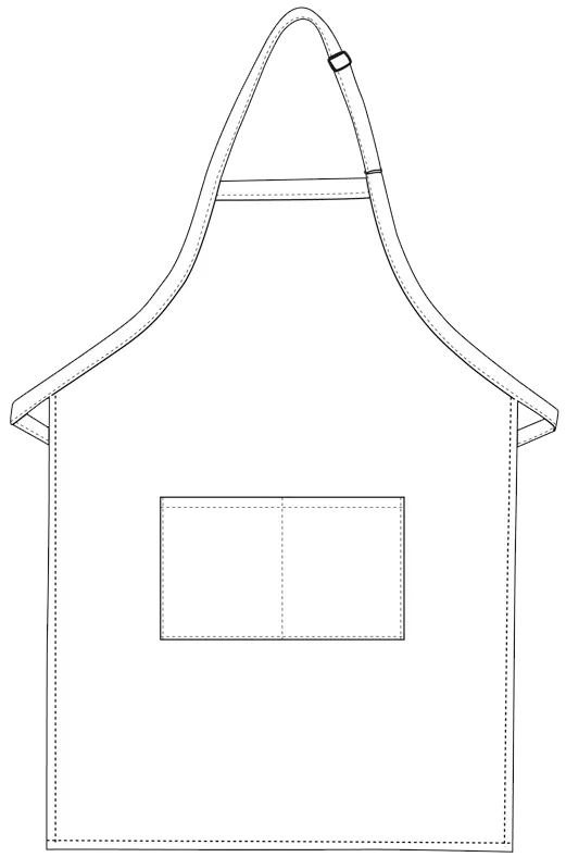 Black Deluxe XL Butcher Adjustable Apron (2 Pockets)