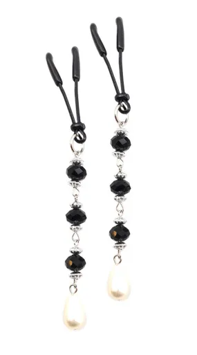 Black Pearl Beaded Nipple Clamps