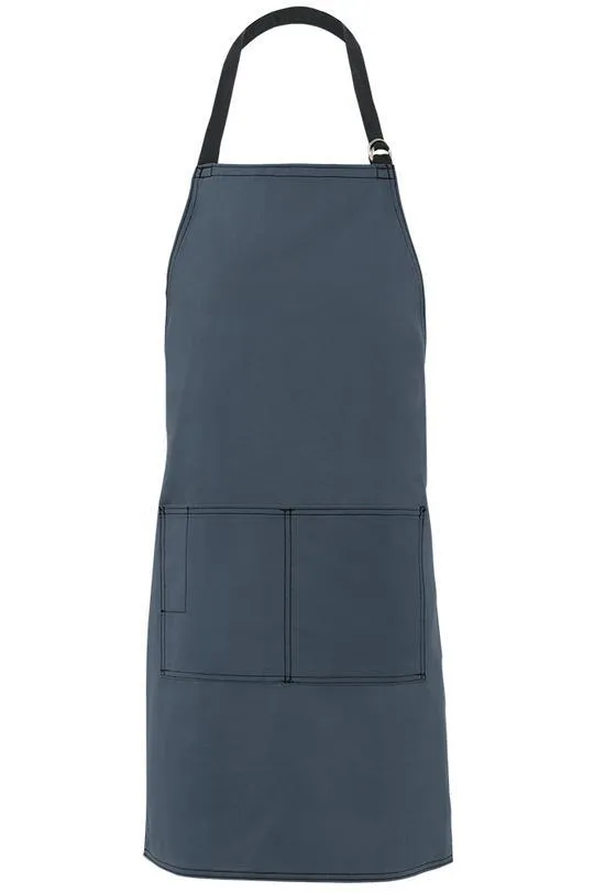 Blue Slate City Market Long Vintage Bib Apron