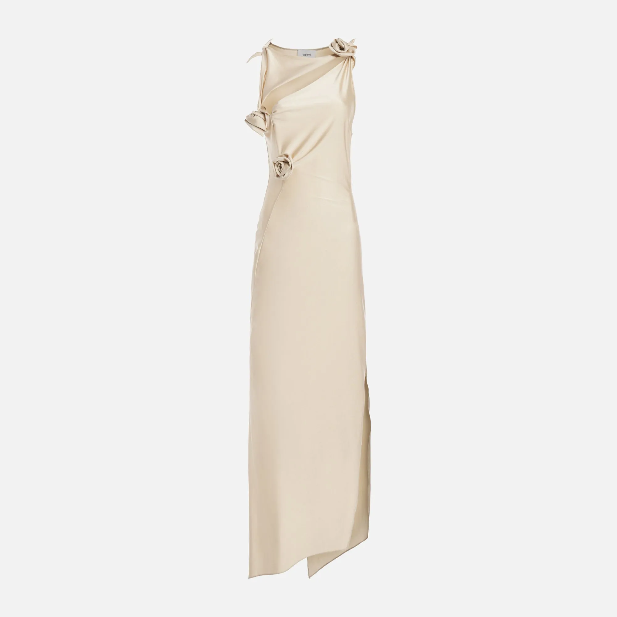 Coperni Asymmetric Flower Gown - Beige