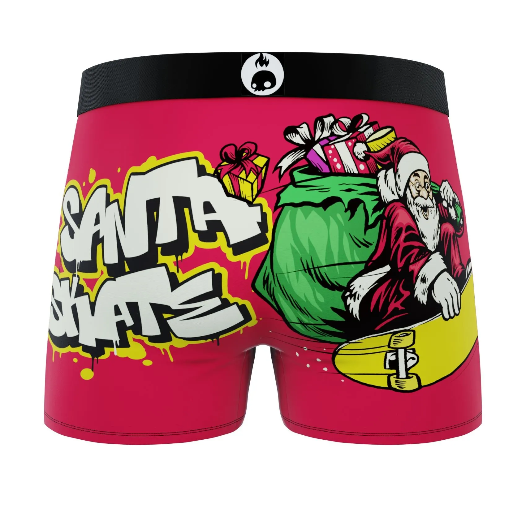 CRAZYBOXER Holidays Santa Skate Men's Boxer Briefs