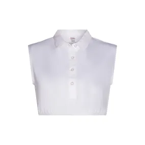 dickey cropped round collar - white