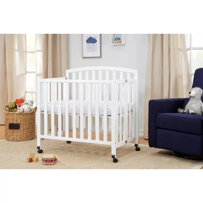 Dylan Folding Portable 3-in-1 Mini Crib and Twin Bed - White (See Description)