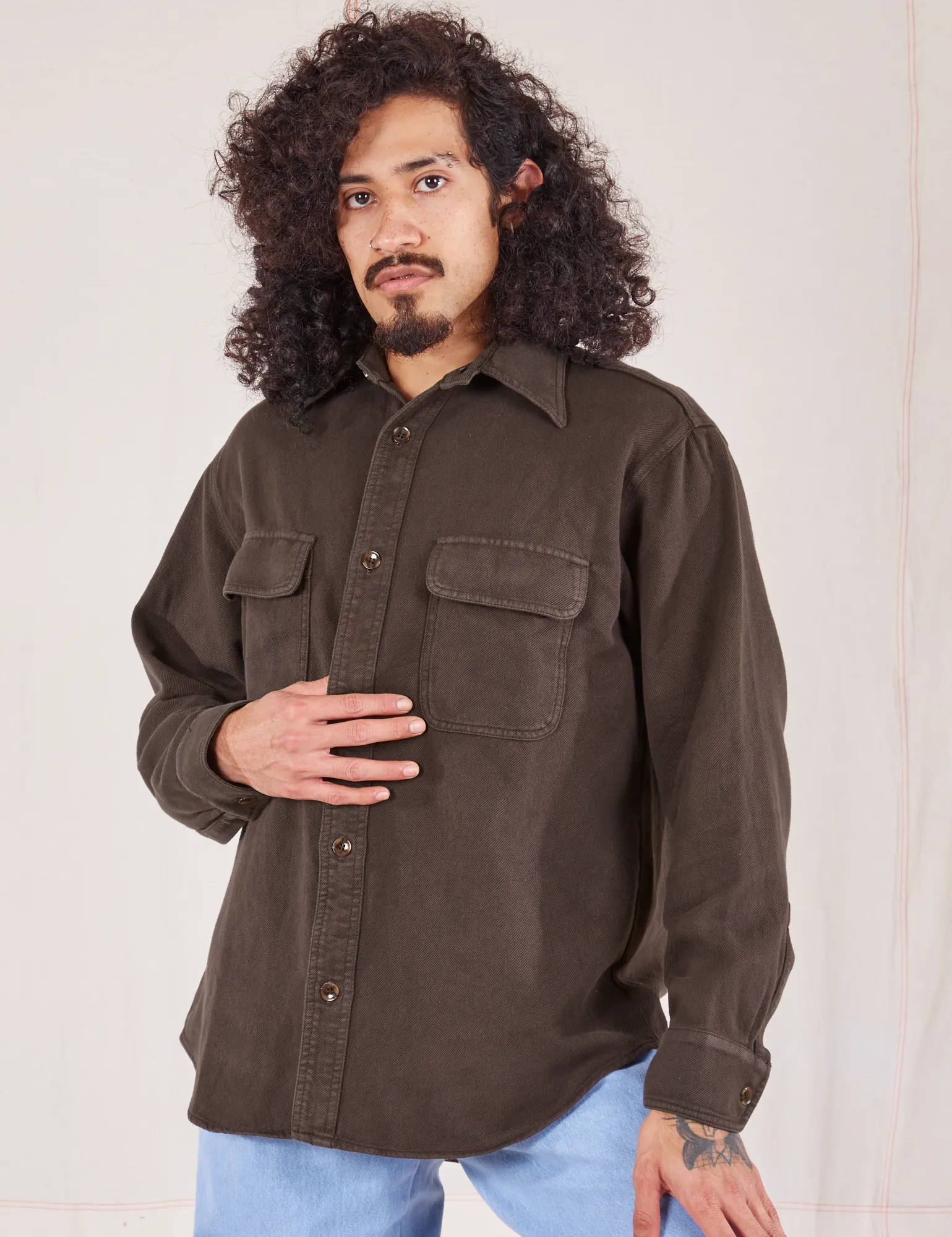 Flannel Overshirt - Espresso Brown *FINAL SALE*