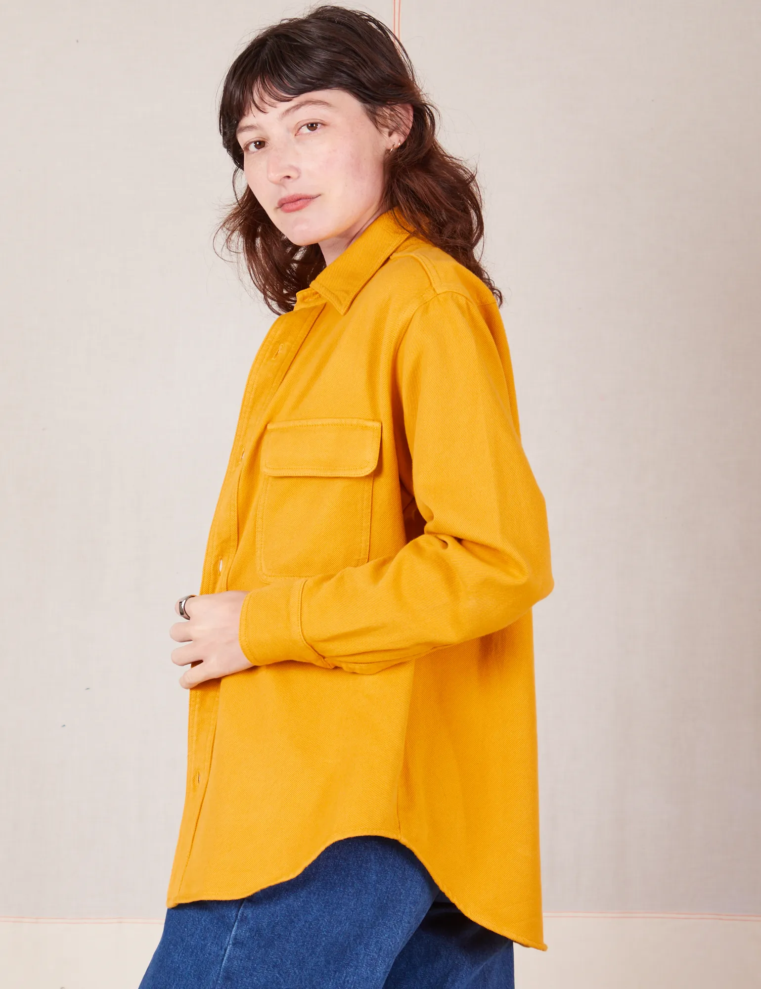 Flannel Overshirt - Mustard Yellow *FINAL SALE*