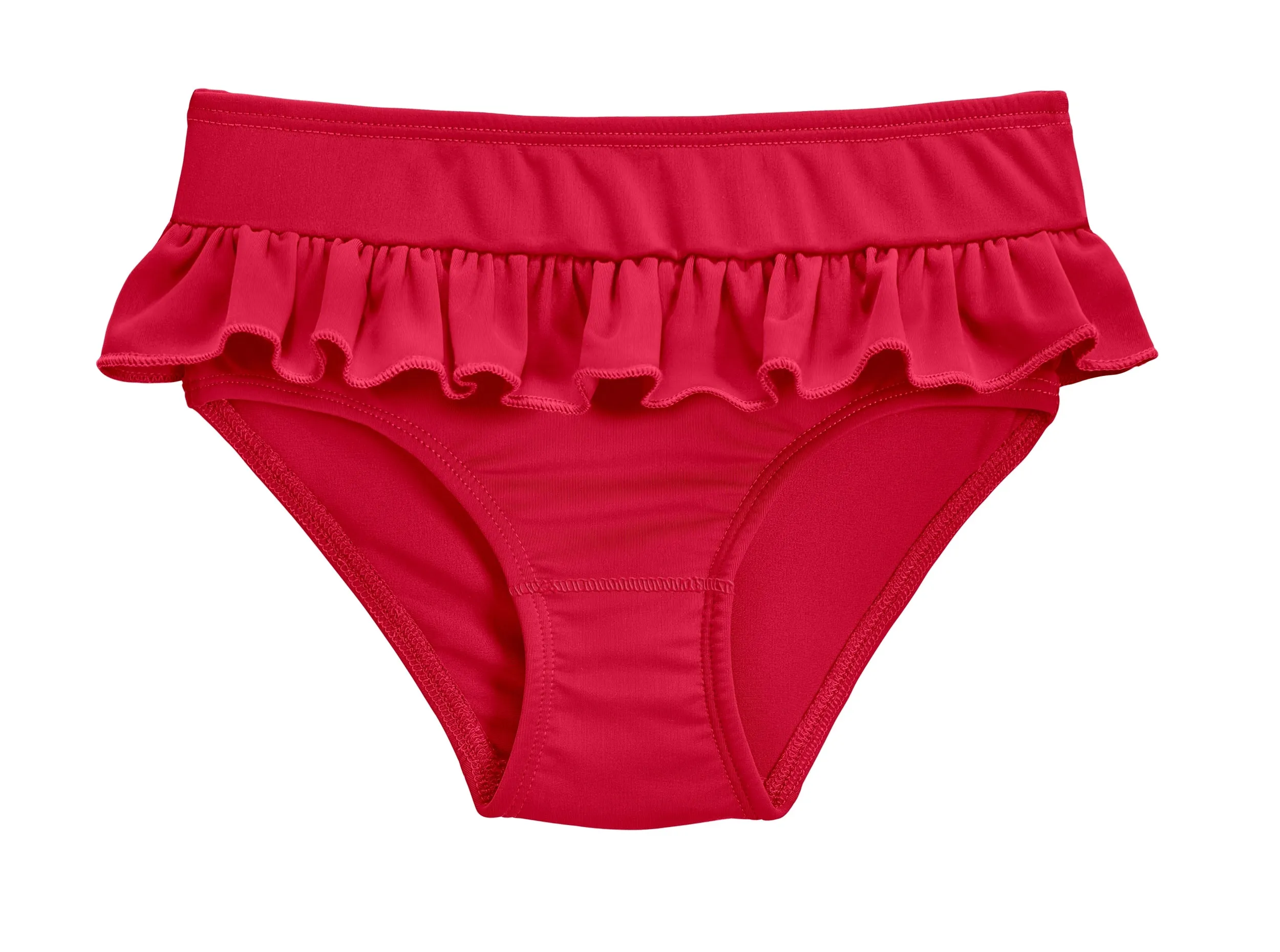 Girls UPF 50  Ruffle Swim Briefs | Red