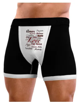 Love Languages Mens Boxer Brief Underwear by TooLoud