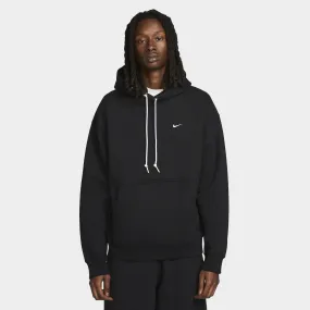 Nike Solo Swoosh Fleece Pullover Hoodie Black / White