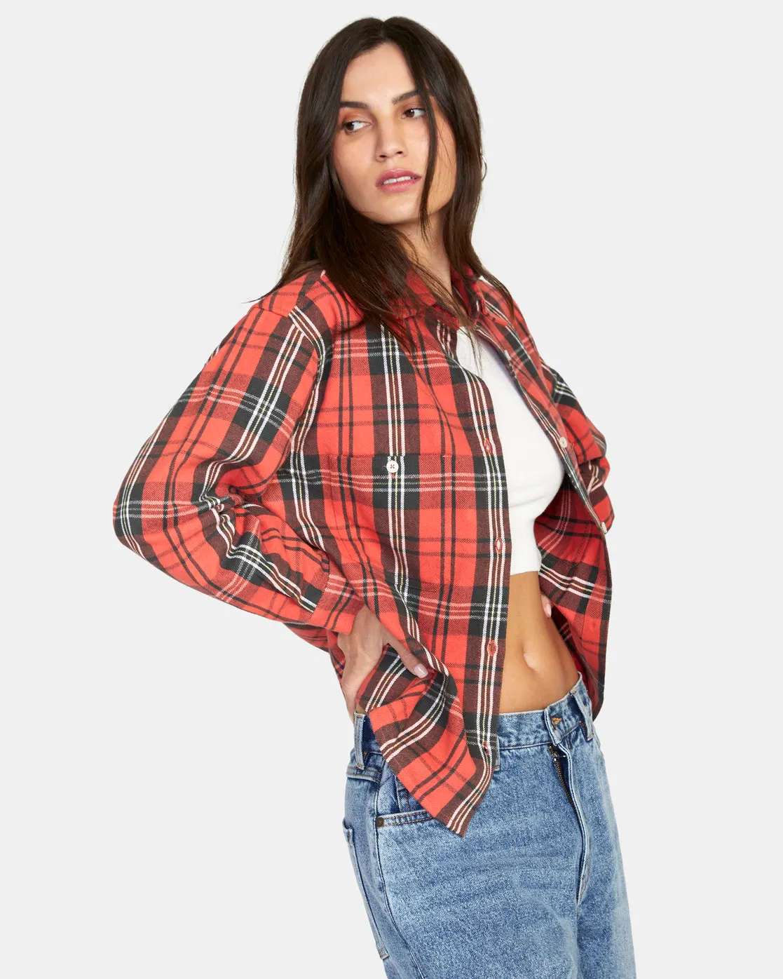 Notorious Long Sleeve Flannel Shirt - Chrysanthemum