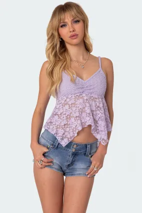 Orchid Sheer Lace Top