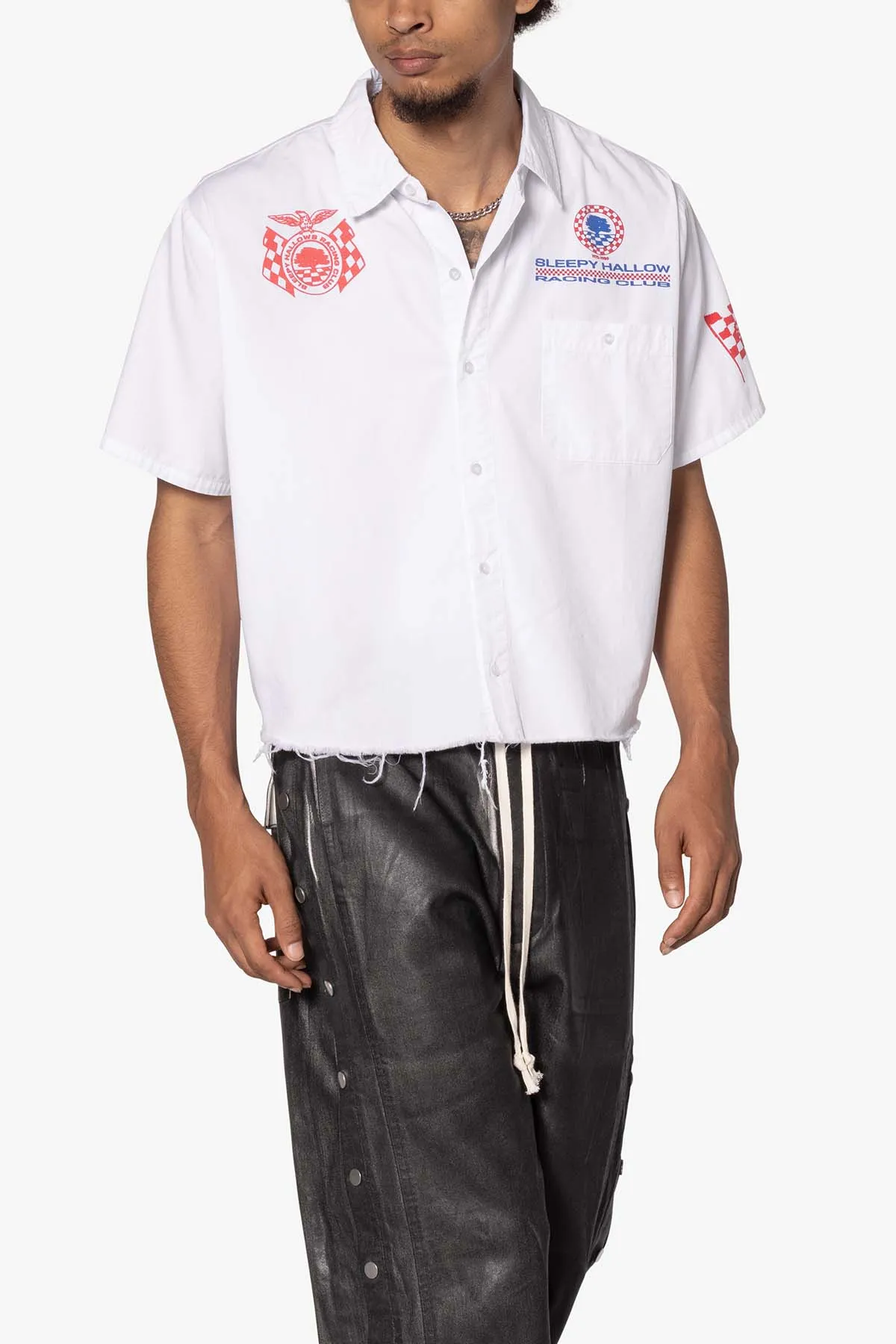 SHRC Pit Crew Cropped Shirt - White