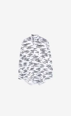 STAMPED LOGO SHIRT WHITE BLACK