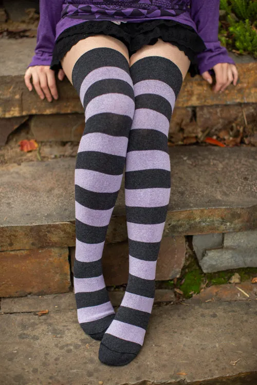 Striped Extraordinary Thigh High Socks