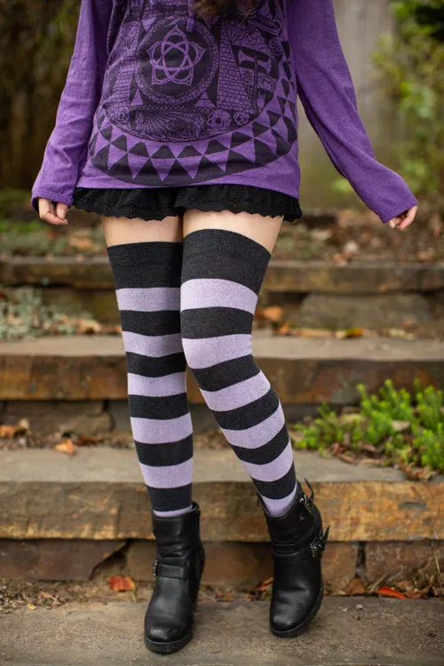 Striped Extraordinary Thigh High Socks