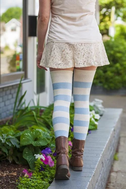 Striped Extraordinary Thigh High Socks