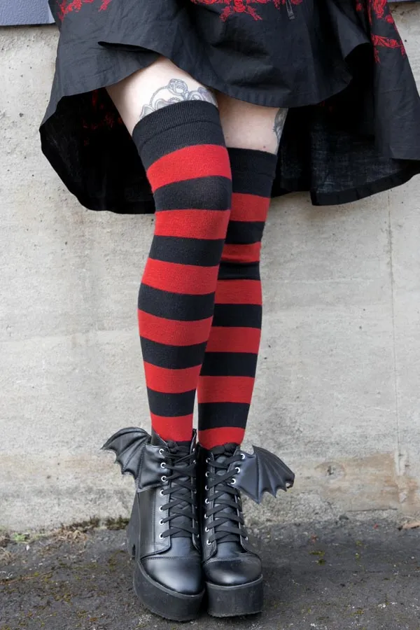 Striped Extraordinary Thigh High Socks