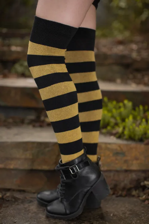 Striped Extraordinary Thigh High Socks