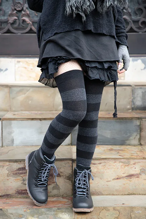 Striped Extraordinary Thigh High Socks