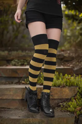 Striped Extraordinary Thigh High Socks