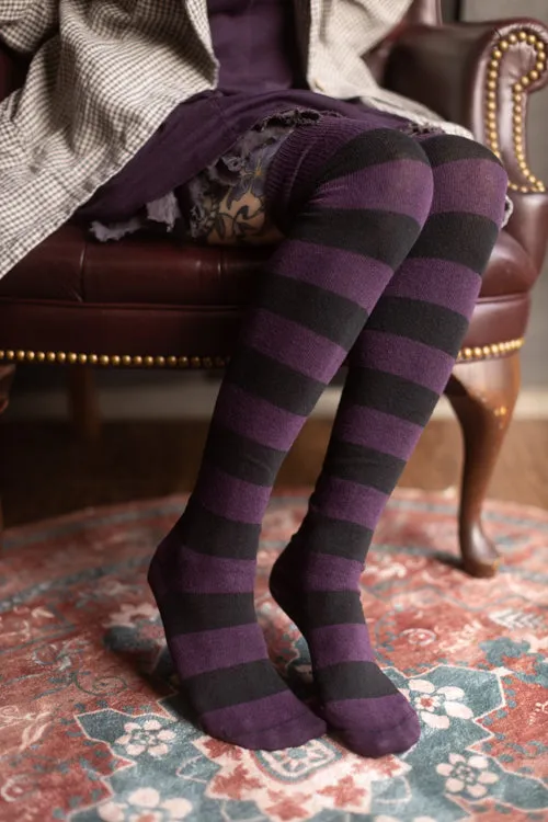 Striped Extraordinary Thigh High Socks