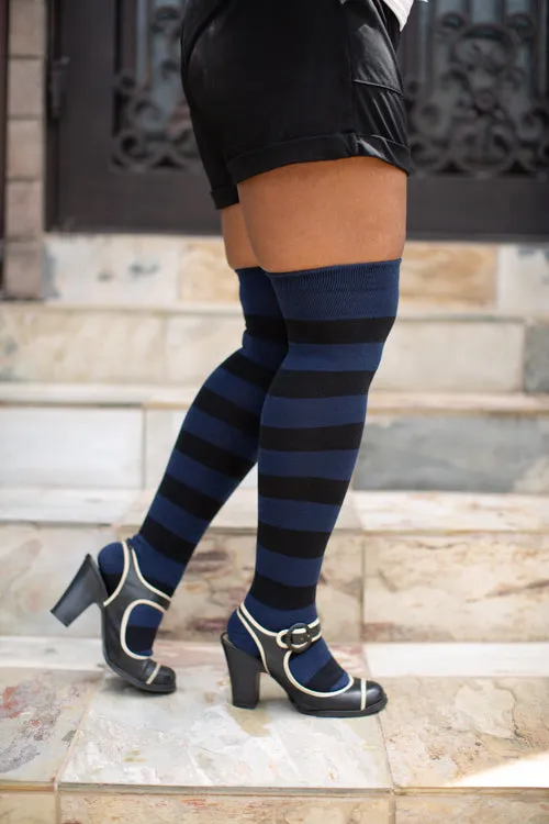 Striped Extraordinary Thigh High Socks