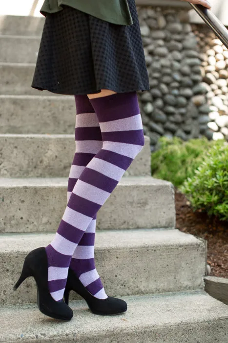 Striped Extraordinary Thigh High Socks