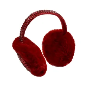 Studded Fluffy Plush Fur Foldable Earmuff