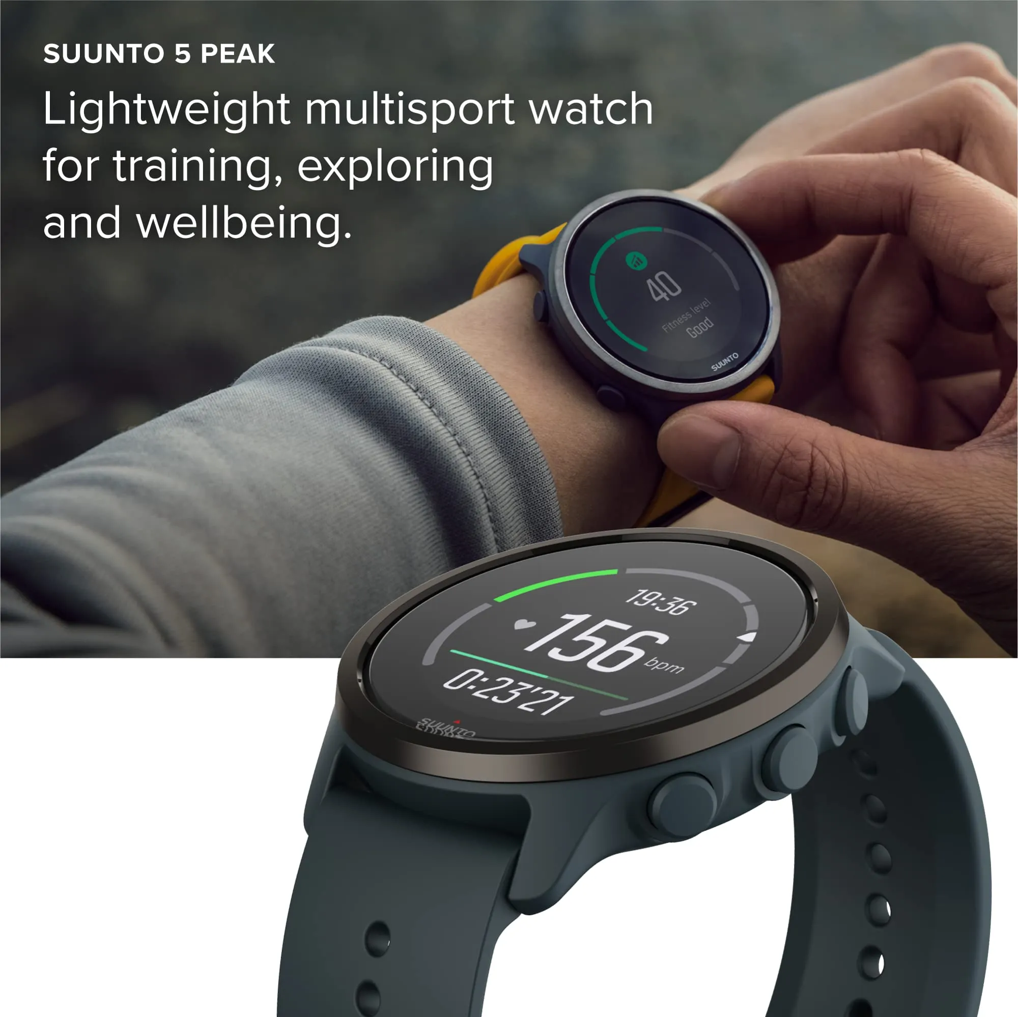 SUUNTO 5 Peak  Compact GPS Sports Watch with Long Battery Life and Route Navigation